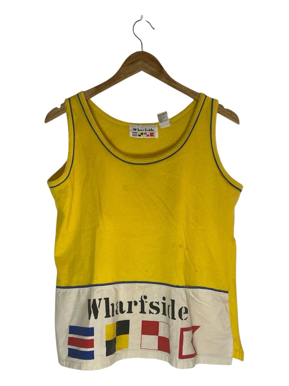 Vntg. Wharfside British Colony Of Hong Kong Nautical Tank Top Sz M
